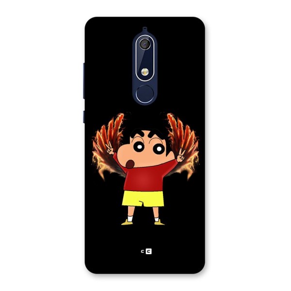 Fire Shinchan Back Case for Nokia 5.1