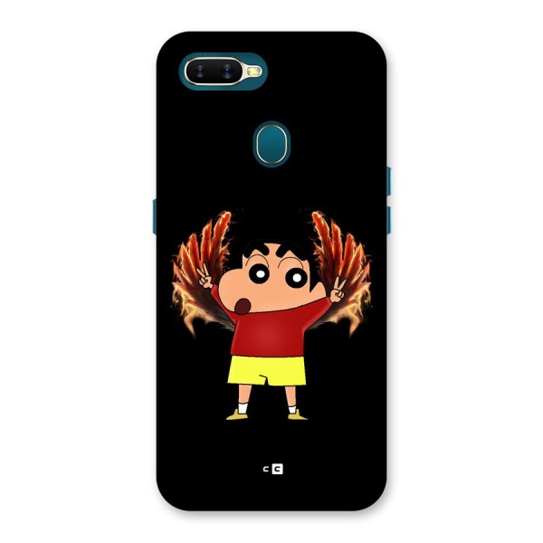 Fire Shinchan Back Case for Oppo A12