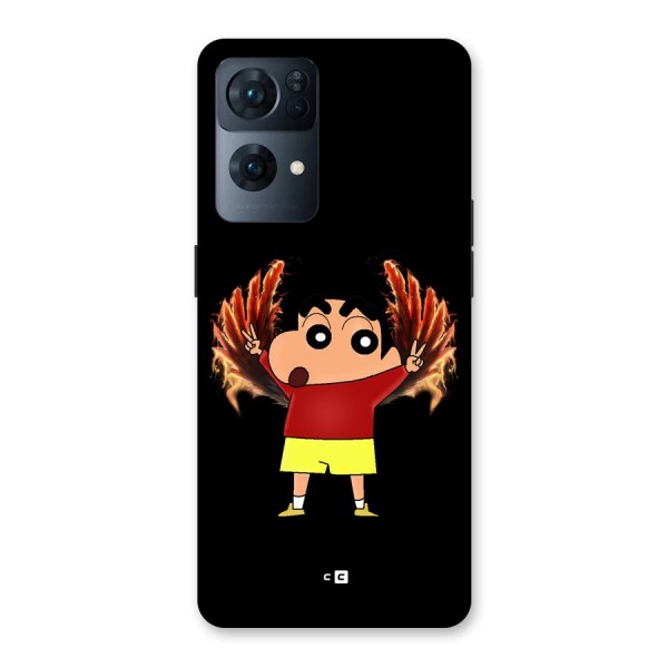 Fire Shinchan Back Case for Oppo Reno7 Pro 5G