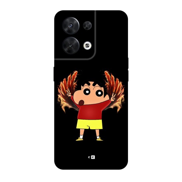 Fire Shinchan Back Case for Oppo Reno8 5G