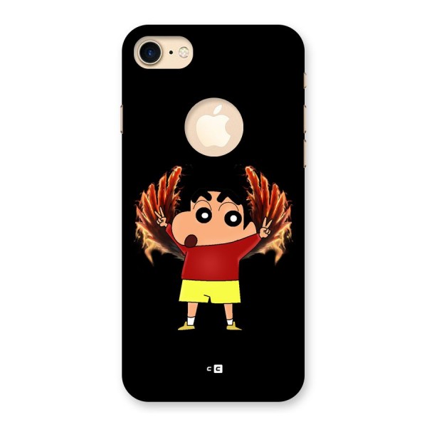 Fire Shinchan Back Case for iPhone 8 Logo Cut