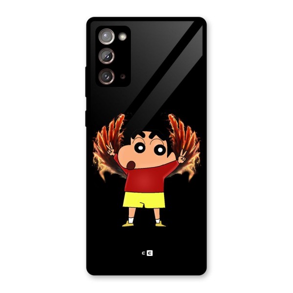 Fire Shinchan Glass Back Case for Galaxy Note 20