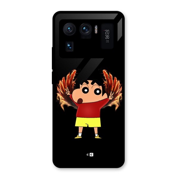 Fire Shinchan Glass Back Case for Mi 11 Ultra