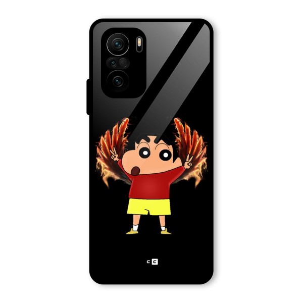 Fire Shinchan Glass Back Case for Mi 11x