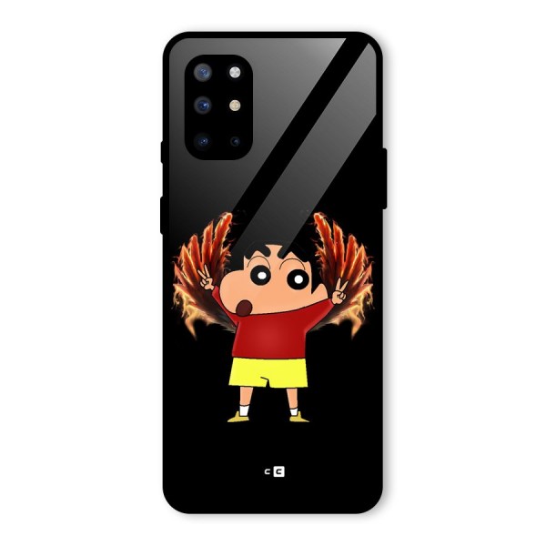 Fire Shinchan Glass Back Case for OnePlus 8T