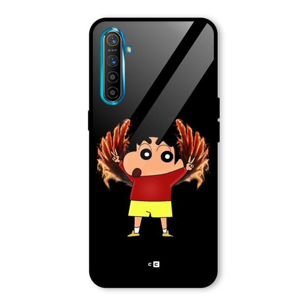 Fire Shinchan Glass Back Case for Realme XT