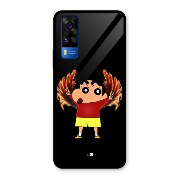 Fire Shinchan Glass Back Case for Vivo Y51