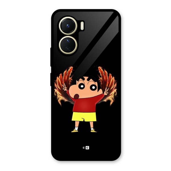 Fire Shinchan Glass Back Case for Vivo Y56