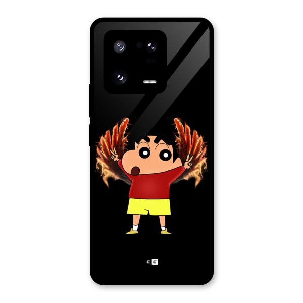 Fire Shinchan Glass Back Case for Xiaomi 13 Pro