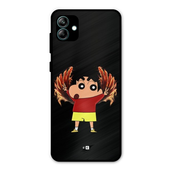 Fire Shinchan Metal Back Case for Galaxy A04