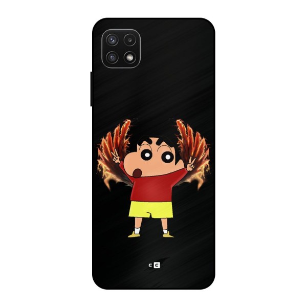 Fire Shinchan Metal Back Case for Galaxy A22 5G