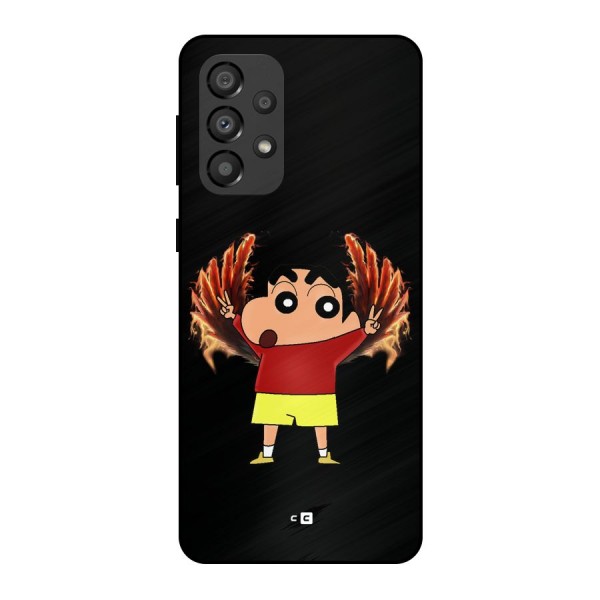 Fire Shinchan Metal Back Case for Galaxy A33 5G