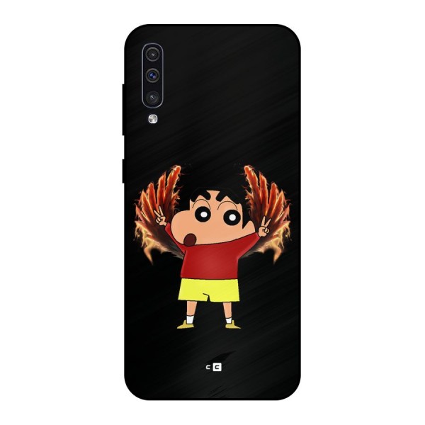 Fire Shinchan Metal Back Case for Galaxy A50s