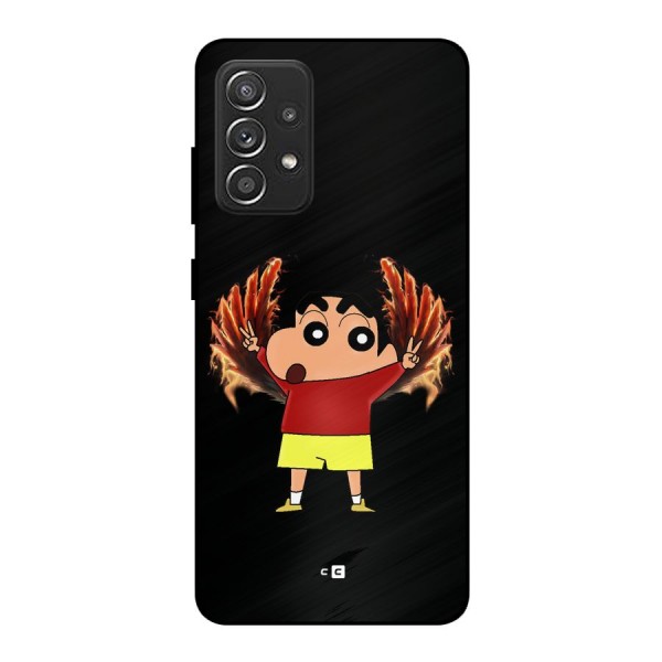 Fire Shinchan Metal Back Case for Galaxy A52