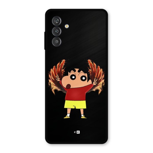 Fire Shinchan Metal Back Case for Galaxy F13