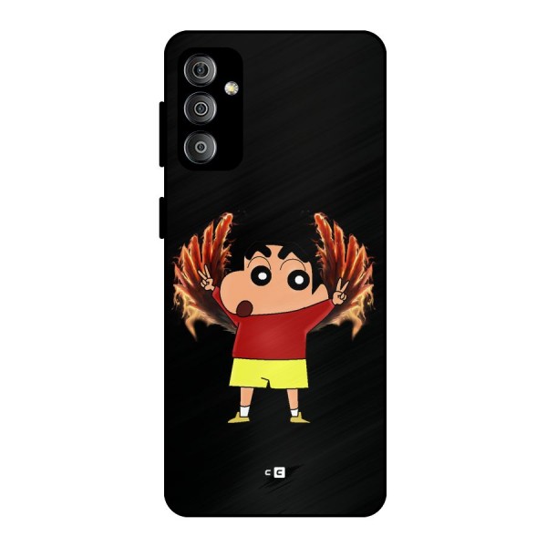 Fire Shinchan Metal Back Case for Galaxy F23