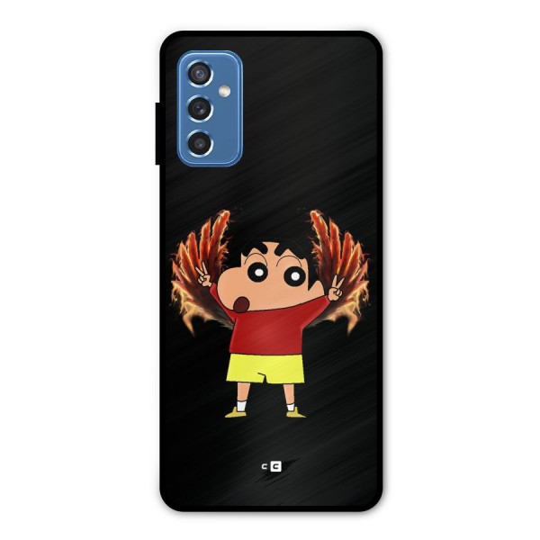 Fire Shinchan Metal Back Case for Galaxy M52 5G