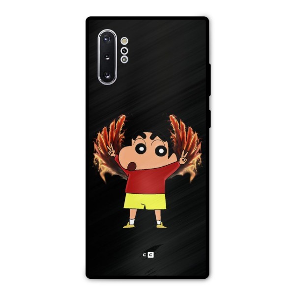 Fire Shinchan Metal Back Case for Galaxy Note 10 Plus