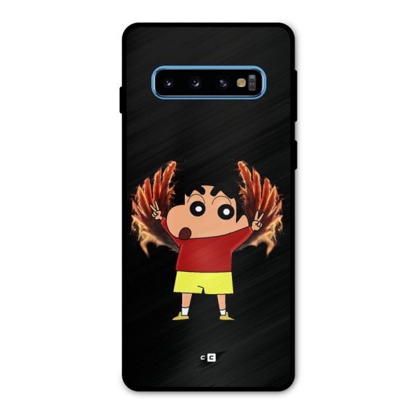 Fire Shinchan Metal Back Case for Galaxy S10