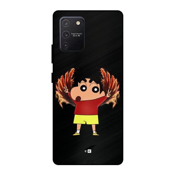 Fire Shinchan Metal Back Case for Galaxy S10 Lite