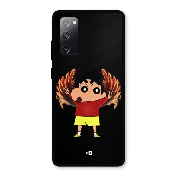 Fire Shinchan Metal Back Case for Galaxy S20 FE