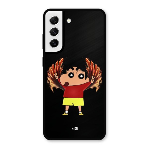 Fire Shinchan Metal Back Case for Galaxy S21 FE 5G