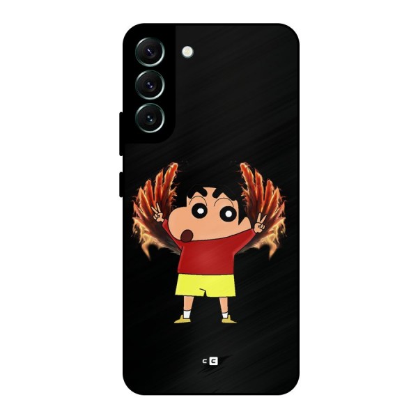 Fire Shinchan Metal Back Case for Galaxy S22 Plus 5G