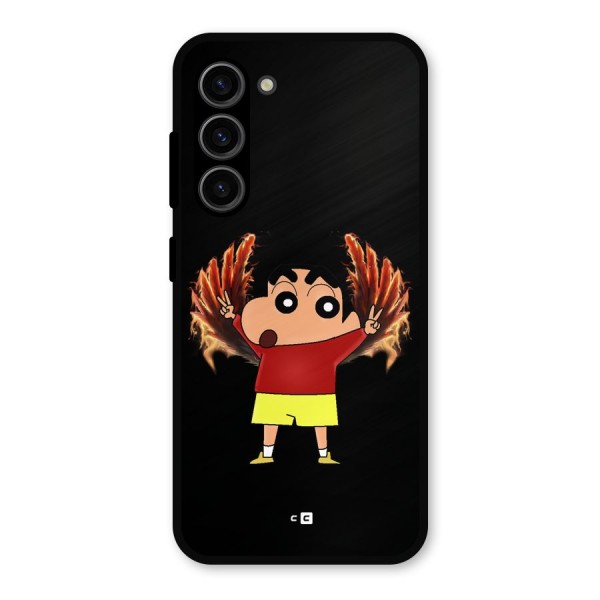 Fire Shinchan Metal Back Case for Galaxy S23