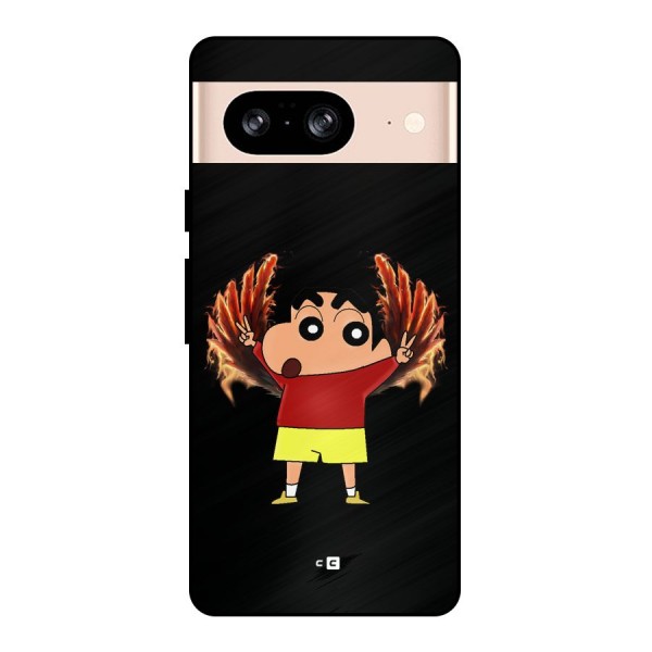 Fire Shinchan Metal Back Case for Google Pixel 8