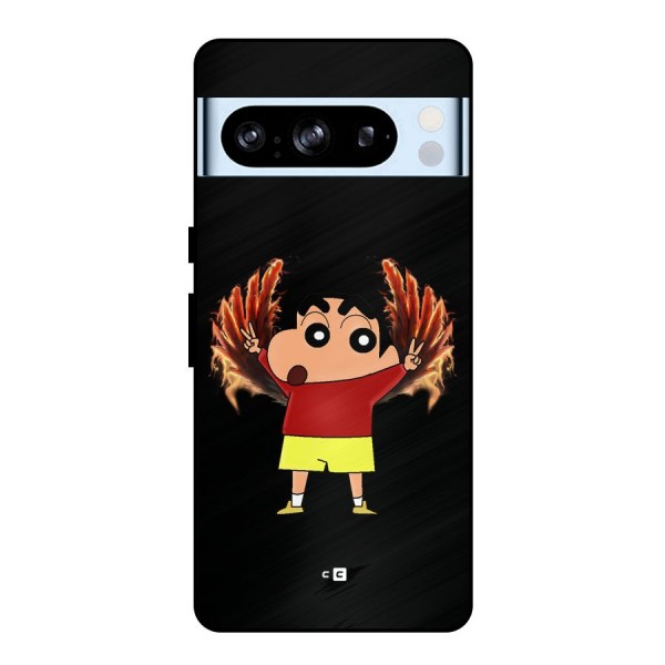 Fire Shinchan Metal Back Case for Google Pixel 8 Pro