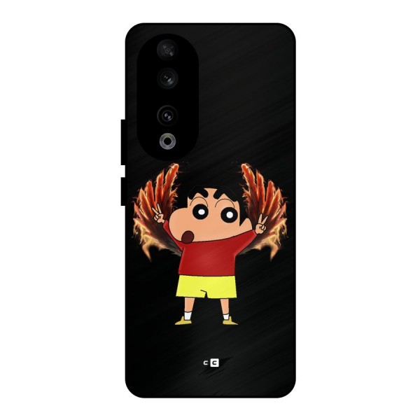 Fire Shinchan Metal Back Case for Honor 90