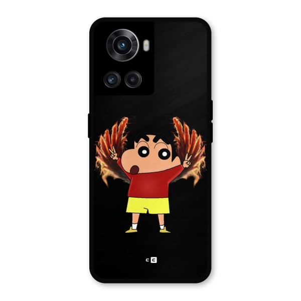 Fire Shinchan Metal Back Case for OnePlus 10R