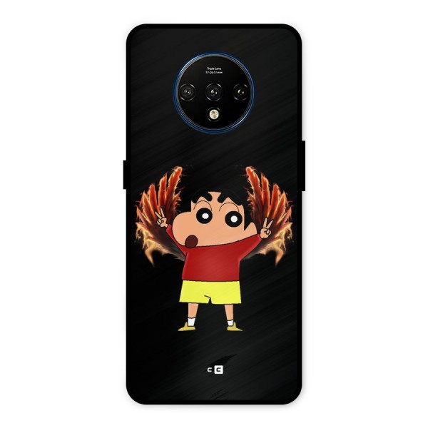 Fire Shinchan Metal Back Case for OnePlus 7T