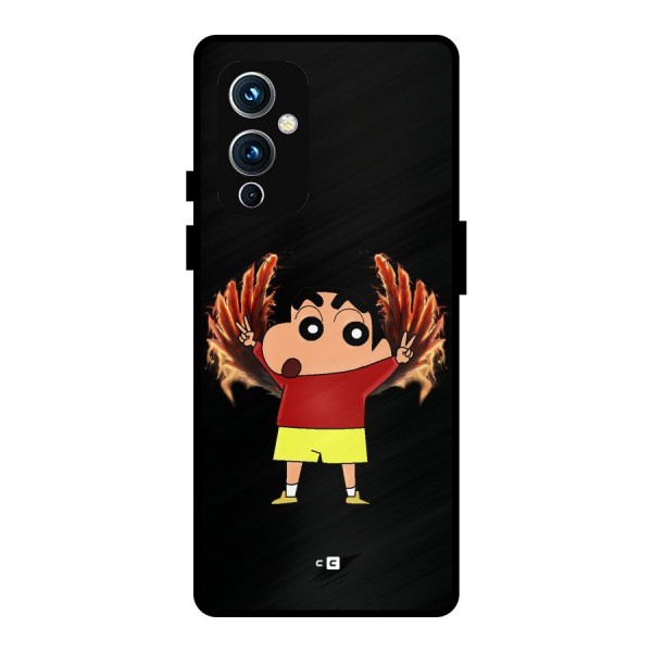 Fire Shinchan Metal Back Case for OnePlus 9