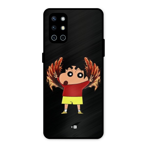 Fire Shinchan Metal Back Case for OnePlus 9R