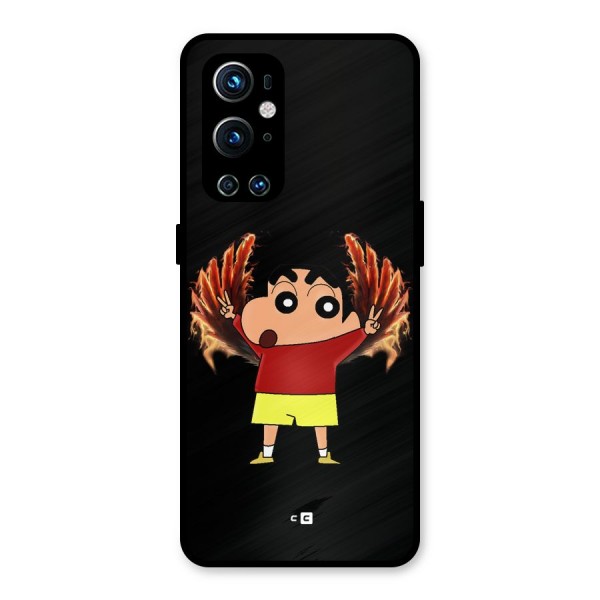 Fire Shinchan Metal Back Case for OnePlus 9 Pro