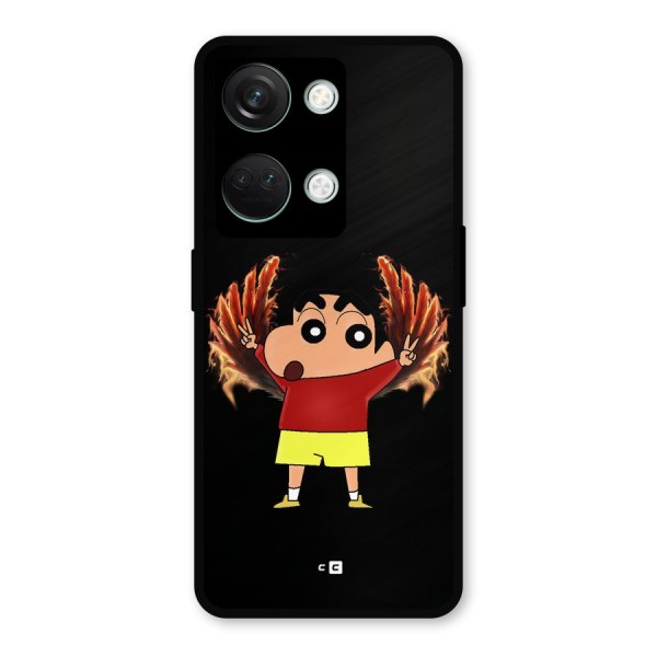 Fire Shinchan Metal Back Case for OnePlus Nord 3