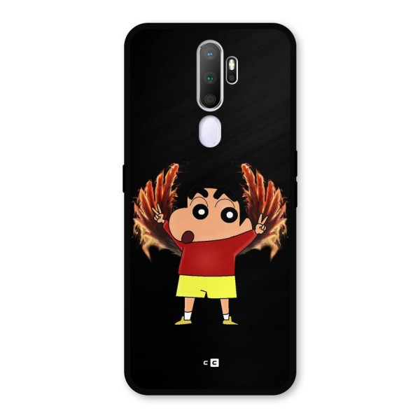 Fire Shinchan Metal Back Case for Oppo A5 (2020)