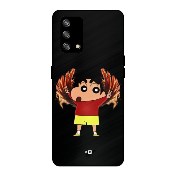 Fire Shinchan Metal Back Case for Oppo F19s