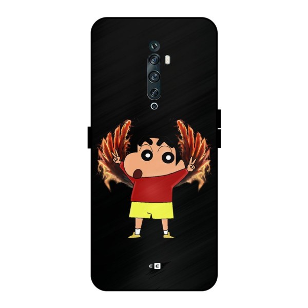 Fire Shinchan Metal Back Case for Oppo Reno2 F