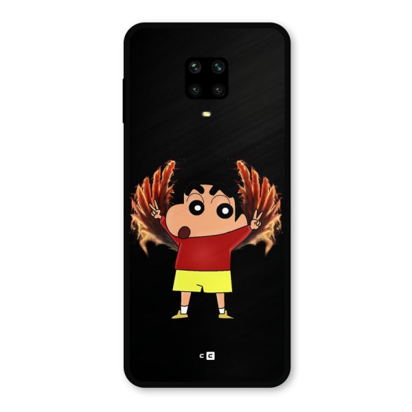 Fire Shinchan Metal Back Case for Poco M2