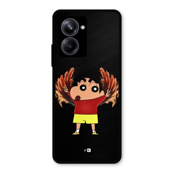 Fire Shinchan Metal Back Case for Realme 10 Pro