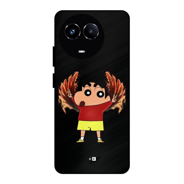 Fire Shinchan Metal Back Case for Realme 11X