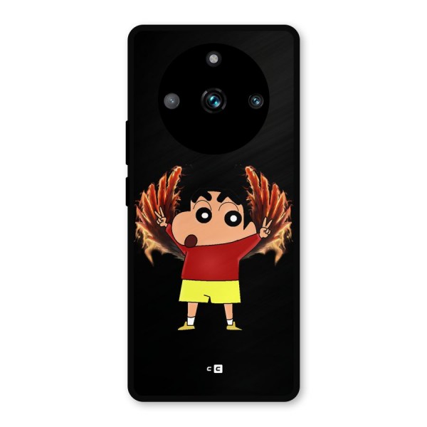 Fire Shinchan Metal Back Case for Realme 11 Pro