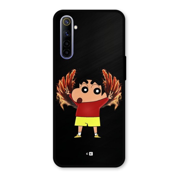 Fire Shinchan Metal Back Case for Realme 6