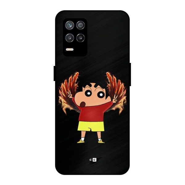 Fire Shinchan Metal Back Case for Realme 8 5G