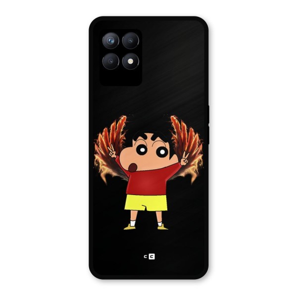 Fire Shinchan Metal Back Case for Realme 8i