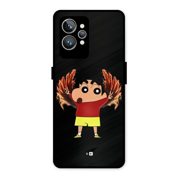 Fire Shinchan Metal Back Case for Realme GT2 Pro