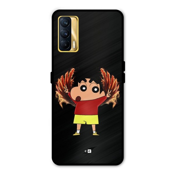 Fire Shinchan Metal Back Case for Realme X7