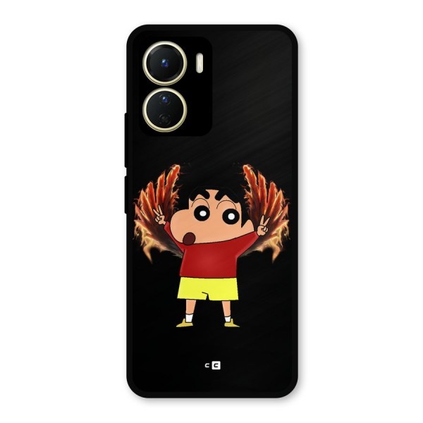 Fire Shinchan Metal Back Case for Vivo T2x